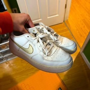 Nike Air Force 1 Summit White Gold Womens 8